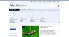 Desktop Screenshot of oxfordbibliographies.com